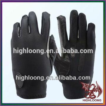 Черные мужские полиэстерные кожаные кожаные конные перчатки